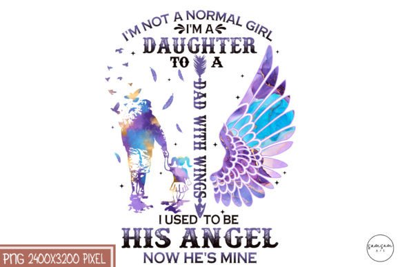 Download I'm a Daughter to a Dad with Wings PNG - Premium Resources