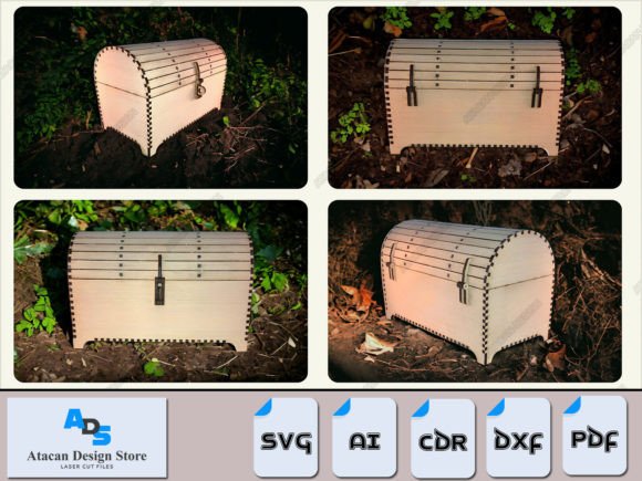 Download Wooden Treasure Chest - Laser Cut DIY St - Wood Collection