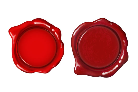 Download Antique Round Red Wax Seal with Copy - Premium Resources
