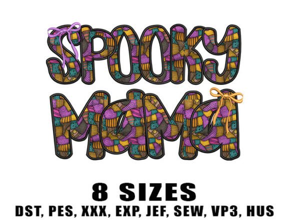 Download Spooky Mama Embroidery Design - Mama embroidery Collection
