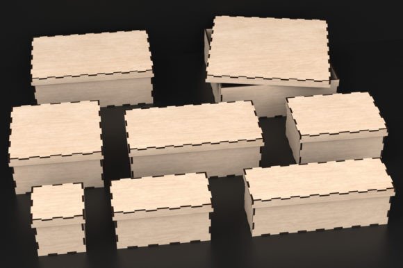 Download Laser Cut Wooden Box with Lid Svg Files - Wood Collection