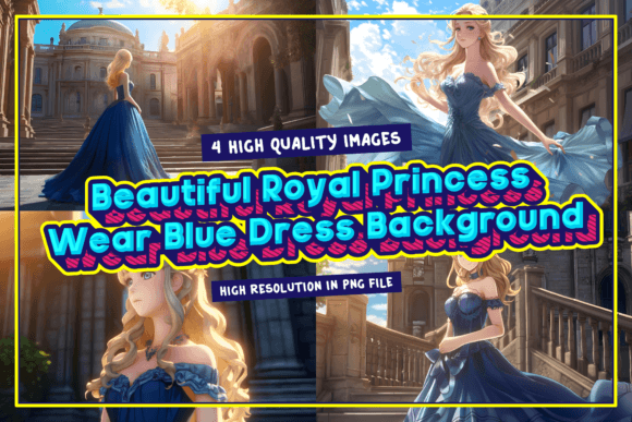 Download Beautiful Royal Princess Wear Blue Dress - Royal princess Collection